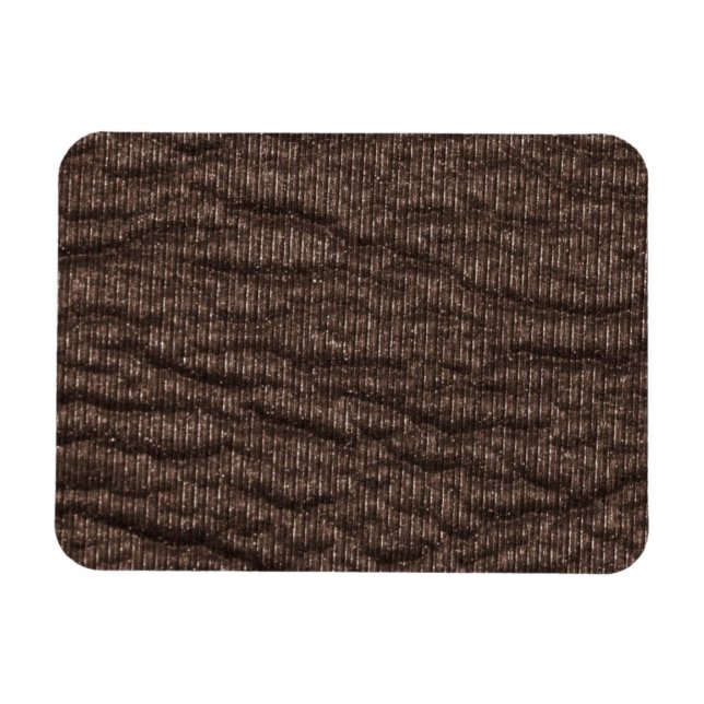 Vintage Textured Brown Leather Magnet (Horizontal)