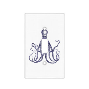 Vintage Textured Octopus Light Switch Cover