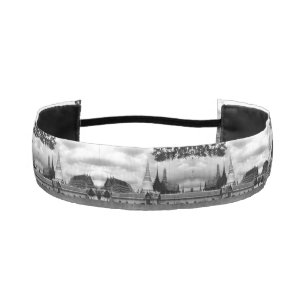 Vintage Thailand Bangkok Chapel Royal Palace view Athletic Headband