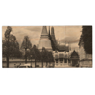 Vintage Thailand Bangkok Chapel Royal Palace Wood Flash Drive
