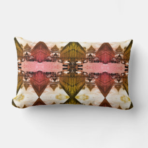 Vintage Thailand Bangkok Royal palace Postcard Dra Lumbar Pillow