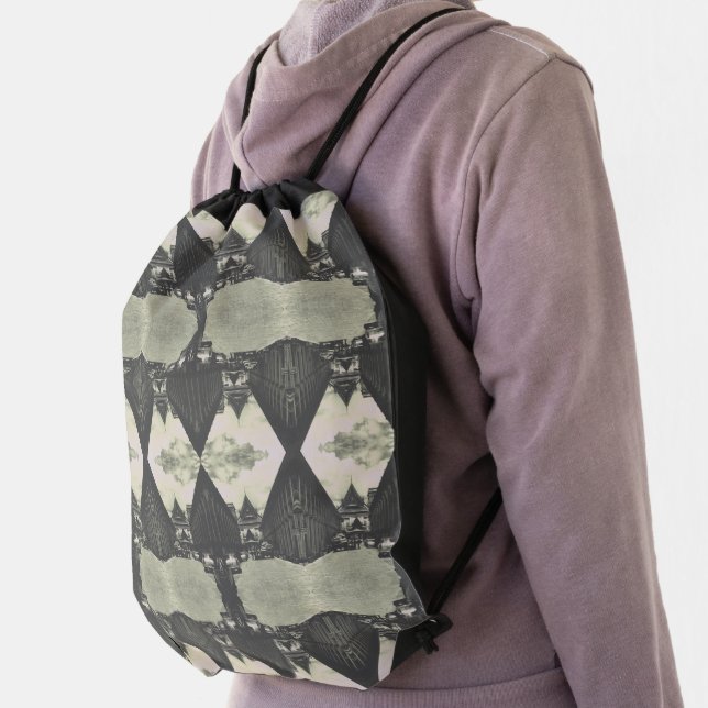 Vintage Thailand Bangkok Royal palace Postcard Drawstring Bag (Insitu)