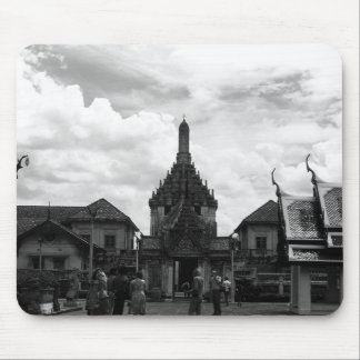 Vintage Thailand Bangkok Wat Phra Kaew tourists Mouse Pad