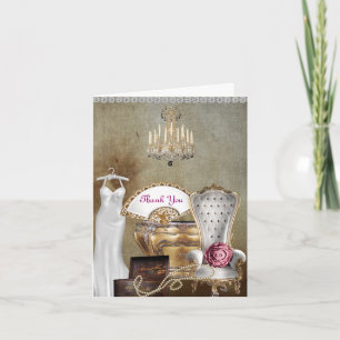 VINTAGE THANK YOU CARD FOR BRIDAL SHOWER