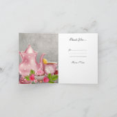 Vintage Thank You Card Tea Pink Flowers (Inside)