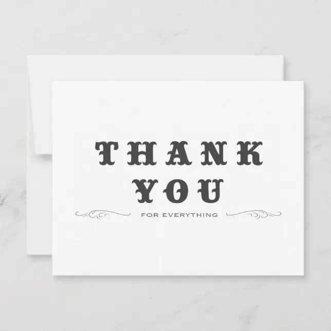 Vintage Thank You Double-Sided | Zazzle