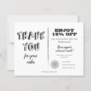 Vintage Thank You For Order Discount