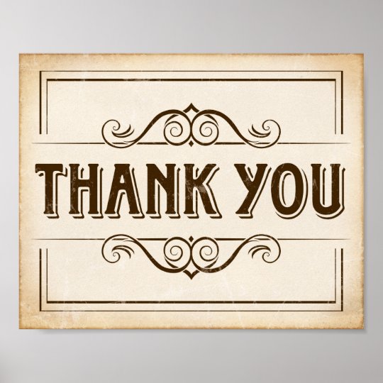 Vintage Thank You Sign 8