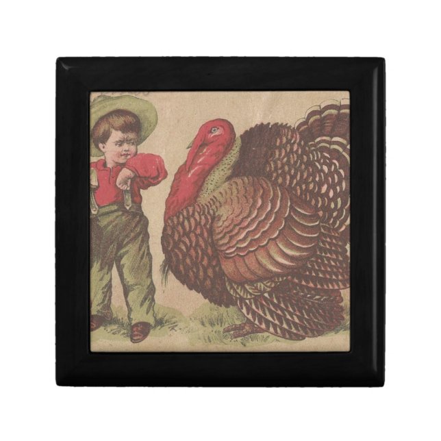 Vintage Thankgiving Turkey Jewelry Box (Front)
