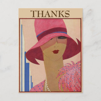 Vintage THANKS, change text Postcard