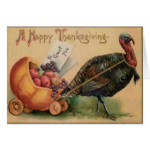 Vintage Thanksgiving Card (Front Horizontal)