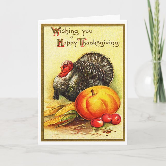 Vintage Thanksgiving Card (Front)