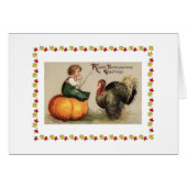 Vintage Thanksgiving Card (Front Horizontal)