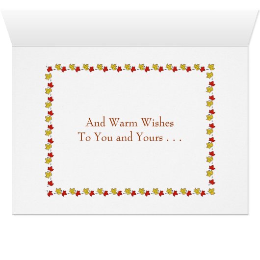 Vintage Thanksgiving Card (Inside Horizontal (Bottom))