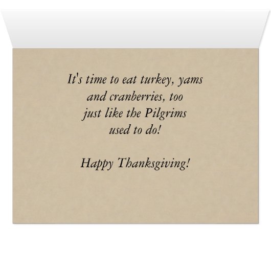 Vintage Thanksgiving Card (Inside Horizontal (Bottom))