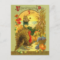 Vintage Thanksgiving Day Postcard