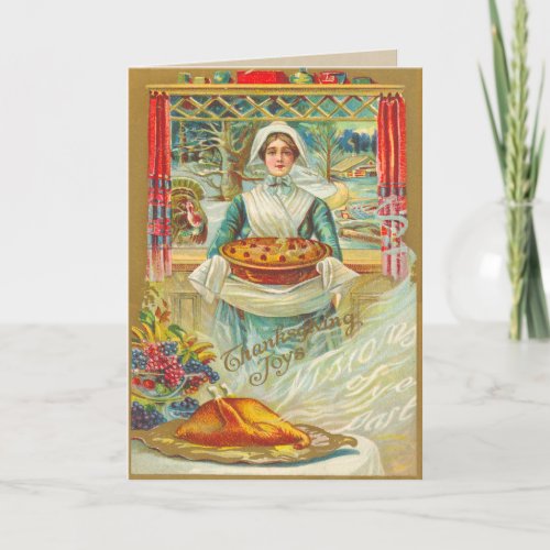 Vintage Thanksgiving Feast Card