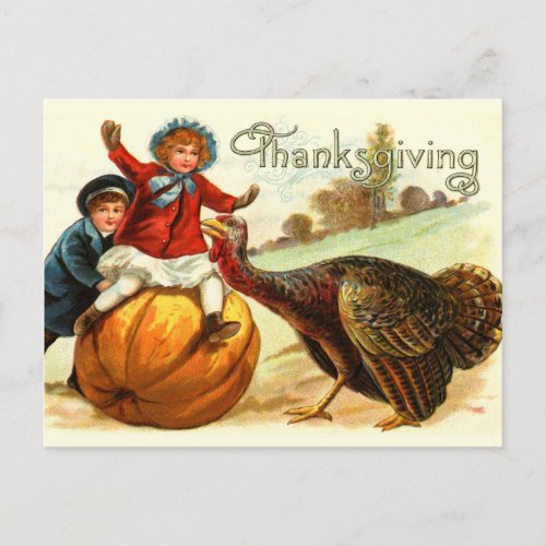 Vintage Thanksgiving Frolick Holiday Postcard