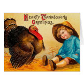 Vintage Thanksgiving Greeting (Front Horizontal)