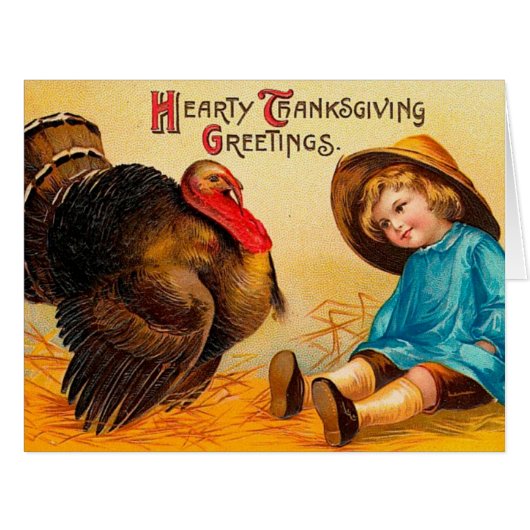 Vintage Thanksgiving Greeting (Front Horizontal)