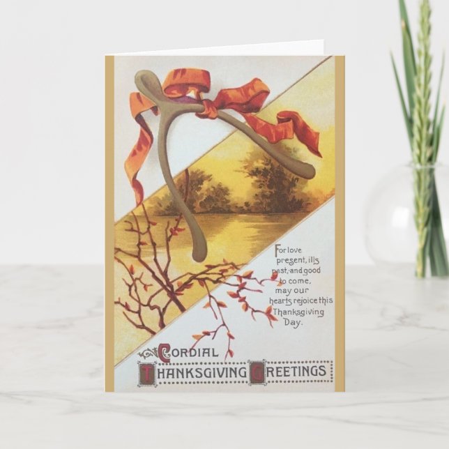 Vintage Thanksgiving Greeting Card (Front)