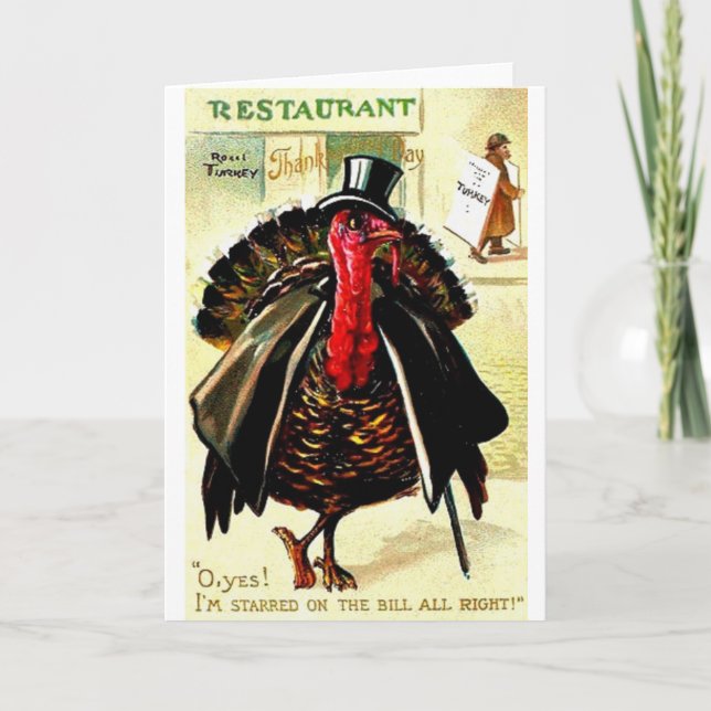 Vintage Thanksgiving Greeting Card (Front)