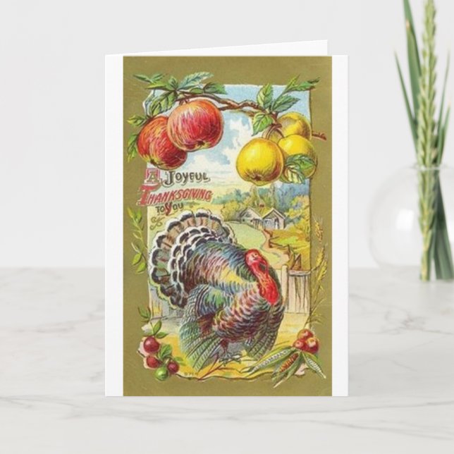 Vintage Thanksgiving Greeting Card (Front)