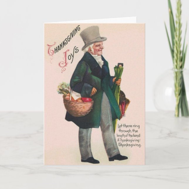 Vintage Thanksgiving Greeting Card (Front)