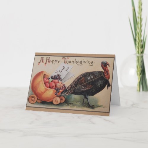 Vintage Thanksgiving Greeting Card