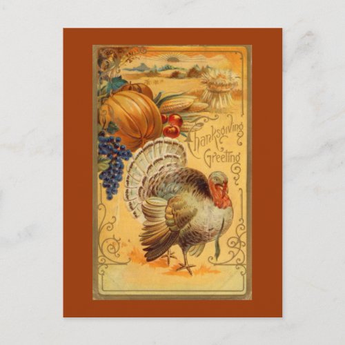 Vintage Thanksgiving Greeting Holiday Postcard