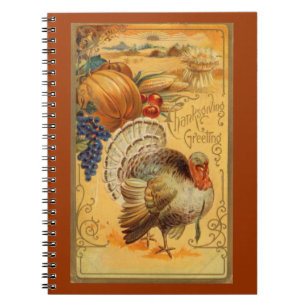 Vintage Thanksgiving Greeting Notebook