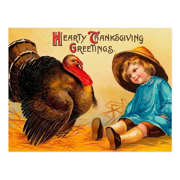 Vintage Thanksgiving Greeting Postcard