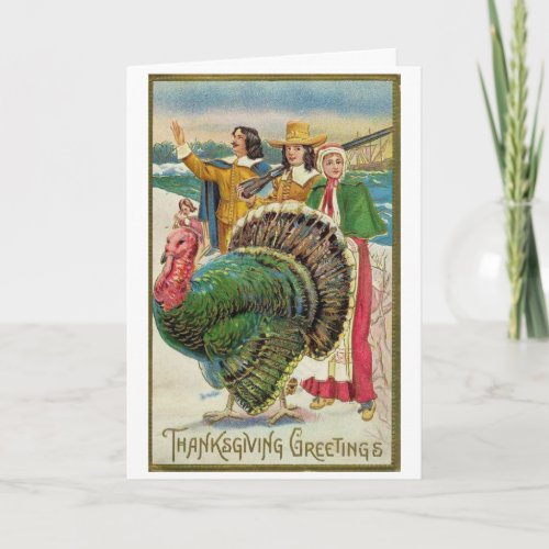 Vintage _ Thanksgiving Greetings Holiday Card