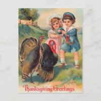 Vintage Thanksgiving Greetings Postcard