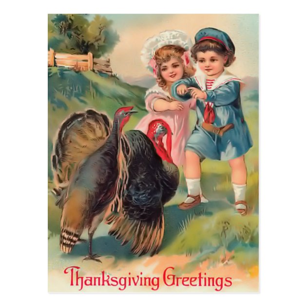 Vintage Thanksgiving Greetings Postcard