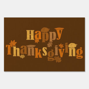 Vintage Thanksgiving Greetings Sign
