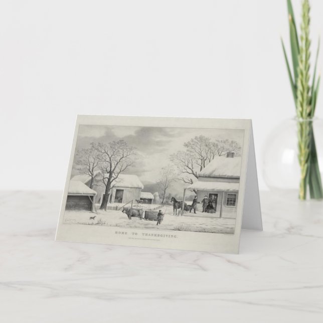 Vintage Thanksgiving Holiday Card (Front)