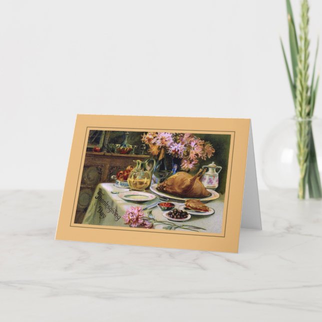 Vintage Thanksgiving Holiday Card (Front)