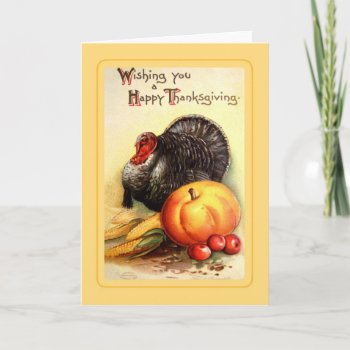 Vintage Thanksgiving Holiday Card by Vintagearian at Zazzle