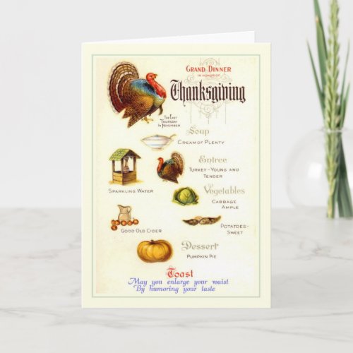 Vintage Thanksgiving Holiday Card