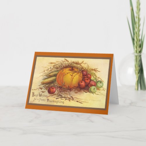 Vintage Thanksgiving Holiday Card