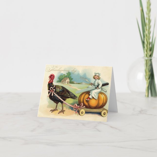 Vintage Thanksgiving Holiday Card (Front)