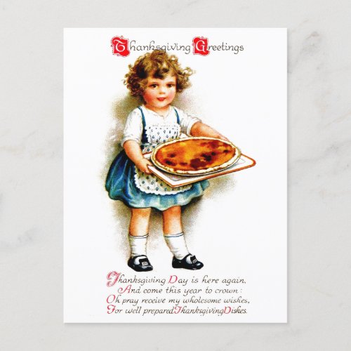 Vintage Thanksgiving Holiday Postcard