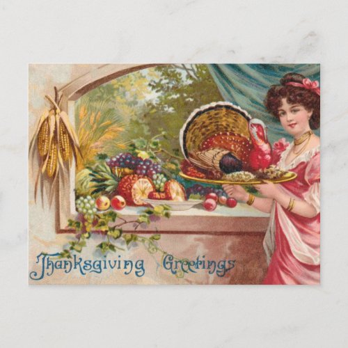 Vintage Thanksgiving Holiday Postcard