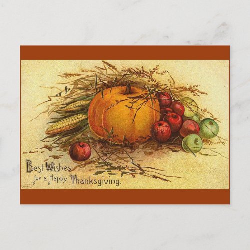 Vintage Thanksgiving Holiday Postcard