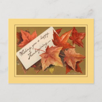 Vintage Thanksgiving Holiday Postcard by Vintagearian at Zazzle