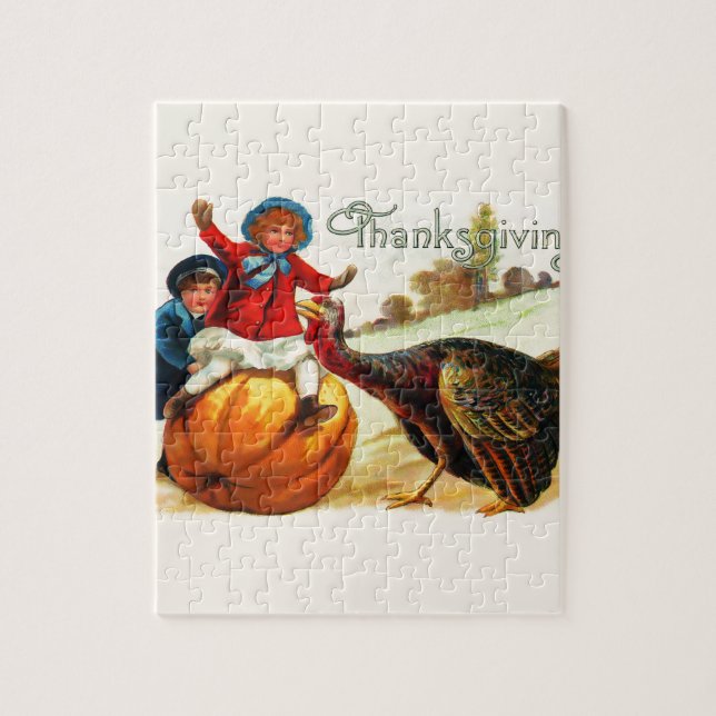Vintage Thanksgiving Jigsaw Puzzle (Vertical)