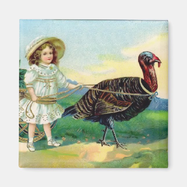 Vintage Thanksgiving Magnet (Front)
