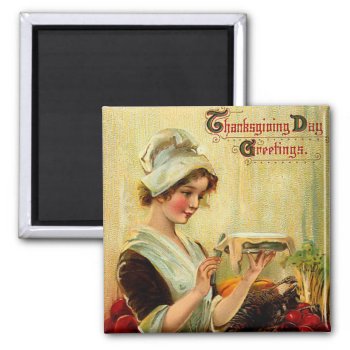 Vintage Thanksgiving Magnet by Vintage_Gifts at Zazzle