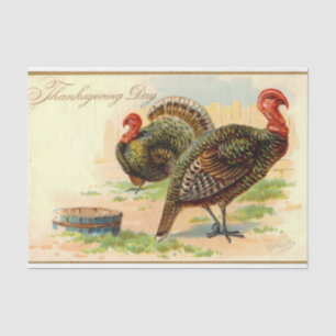 Vintage Thanksgiving Mix Series Design 17 Tissue Paper